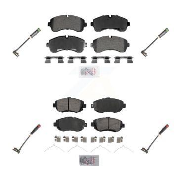 Front Rear Ceramic Disc Brake Pads & Wear Sensor Kit For Mercedes-Benz Sprinter 2500 1500 KNW-101278