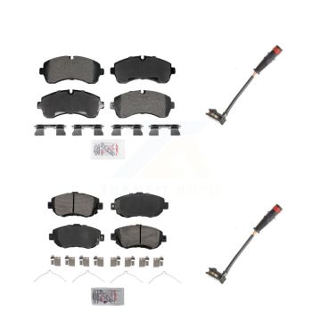Front Rear Ceramic Disc Brake Pads & Wear Sensor Kit For Mercedes-Benz Sprinter 2500 1500 KNW-101306