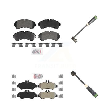 Front Rear Ceramic Disc Brake Pads And Wear Sensors Kit For Mercedes-Benz Sprinter 3500 KNW-101316