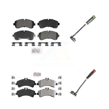 Front Rear Ceramic Disc Brake Pads And Wear Sensors Kit For Mercedes-Benz Sprinter 3500 KNW-101323