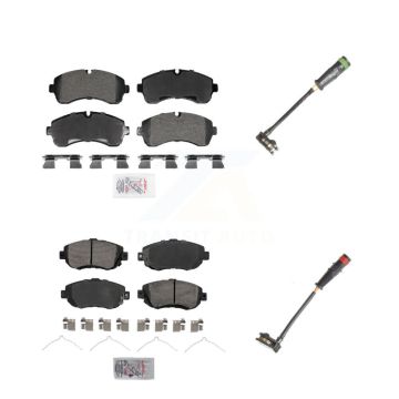 Front Rear Ceramic Disc Brake Pads & Wear Sensor Kit For Mercedes-Benz Sprinter 2500 1500 KNW-101324