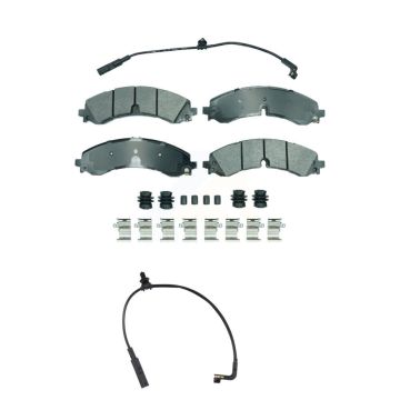 Front Ceramic Brake Pads Extra Wear Sensor Kit For GMC Chevrolet Sierra 2500 HD Silverado KNW-101360