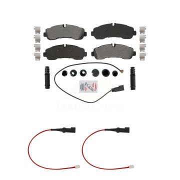 Rear Ceramic Disc Brake Pads And Wear Sensors Kit For 2020 Ford Transit-350 HD AWD KNW-101367