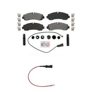 Rear Ceramic Disc Brake Pads And Wear Sensors Kit For 2020 Ford Transit-350 HD AWD KNW-101372