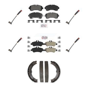 Front Rear Ceramic Disc Brake Pad Wear Sensor Kit (7Pc) For 2009 Dodge Sprinter 3500 3.0L KNW-101375