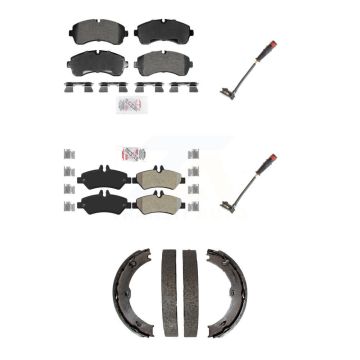 Front Rear Ceramic Disc Brake Pad Wear Sensor Kit (5Pc) For 2009 Dodge Sprinter 3500 3.0L KNW-101383