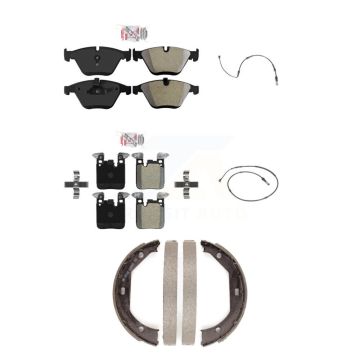 Front Rear Ceramic Disc Brake Pad Wear Sensor Kit (5Pc) For 2013 BMW 335i Sedan with 3.0L KNW-101385