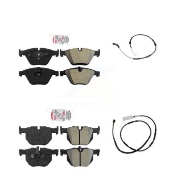 Front Rear Ceramic Disc Brake Pad And Wear Sensor Kit For 2013 BMW X1 xDrive35i with 3.0L KNW-101393