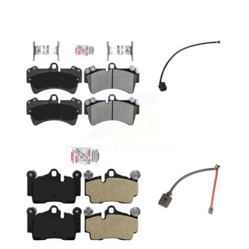 Front Rear Ceramic Brake Pad And Wear Sensor Kit For Audi Q7 with Composite KNW-101400