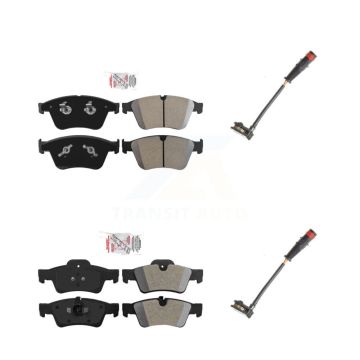 Front Rear Ceramic Disc Brake Pads & Wear Sensor Kit For 2007 Mercedes-Benz ML63 AMG 6.3L KNW-101402