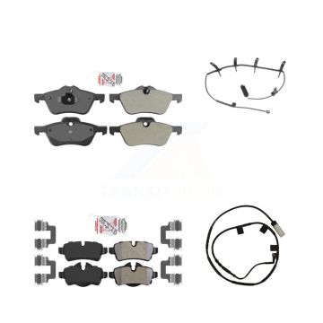 Front Rear Ceramic Disc Brake Pads And Wear Sensors Kit For Mini Cooper KNW-101405