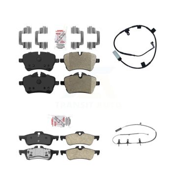 Front Rear Ceramic Disc Brake Pads And Wear Sensors Kit For Mini Cooper KNW-101406