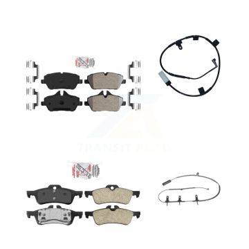 Front Rear Ceramic Disc Brake Pads And Wear Sensors Kit For Mini Cooper KNW-101407