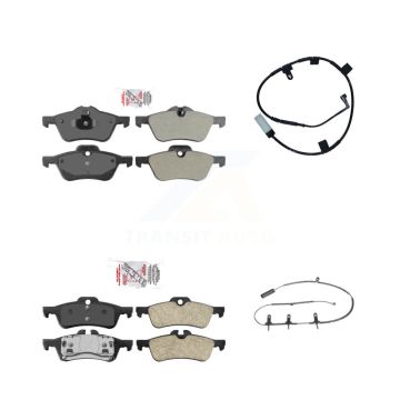 Front Rear Ceramic Disc Brake Pads And Wear Sensors Kit For Mini Cooper KNW-101408