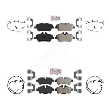 Front Rear Ceramic Disc Brake Pads And Wear Sensors Kit For Mini Cooper KNW-101418