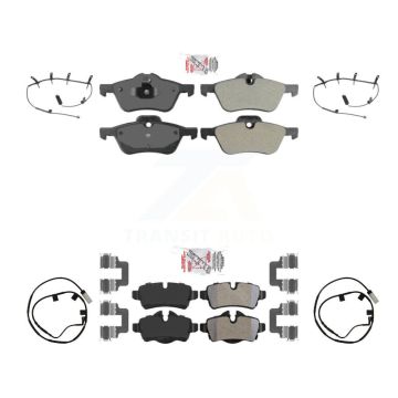 Front Rear Ceramic Disc Brake Pads And Wear Sensors Kit For Mini Cooper KNW-101419