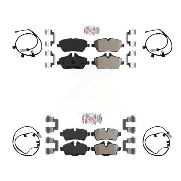 Front Rear Ceramic Disc Brake Pads And Wear Sensors Kit For Mini Cooper KNW-101425