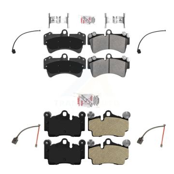 Front Rear Ceramic Brake Pad And Wear Sensor Kit For Audi Q7 with Composite KNW-101433