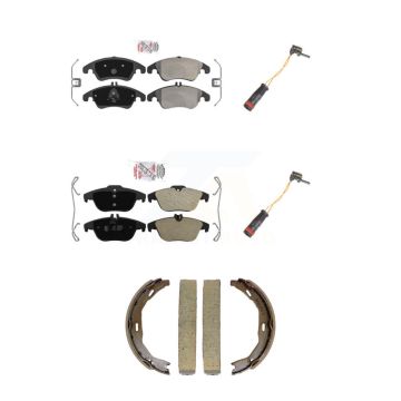 Front Rear Ceramic Brake Pads Wear Sensor Kit (5Pc) For Mercedes-Benz C300 C350 E350 E550 KNW-101446