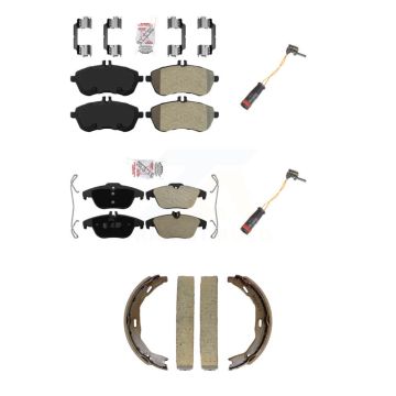 Front Rear Ceramic Disc Brake Pads Wear Sensor Kit (5Pc) For Mercedes-Benz C300 C250 C230 KNW-101449