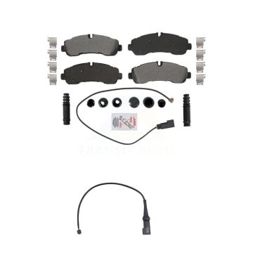 Rear Ceramic Disc Brake Pads And Wear Sensors Kit For 2020 Ford Transit-350 HD AWD KNW-101482