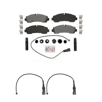 Rear Ceramic Disc Brake Pads And Wear Sensors Kit For 2020 Ford Transit-350 HD AWD KNW-101495
