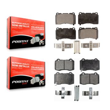 Front Rear Semi-Metallic Brake Pads Kit For Tesla X Cadillac CTS S STS KPF-100002