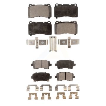 Front Rear Semi-Metallic Brake Pads Kit For Buick Regal Cadillac XTS Saab 9-5 KPF-100007