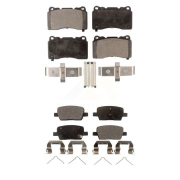 Front Rear Semi-Metallic Brake Pads Kit For Chevrolet Camaro Cadillac CT6 KPF-100010
