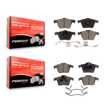 Front Rear Semi-Metallic Brake Pads Kit For Volvo XC90 With 336mm Diameter Rotor KPF-100012