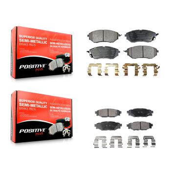 Front Rear Semi-Metallic Brake Pads Kit For Subaru WRX KPF-100040