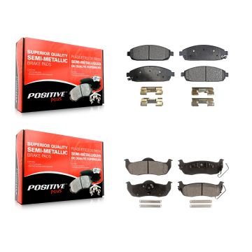 Front Rear Semi-Metallic Brake Pads Kit For Jeep Grand Cherokee Commander KPF-100043