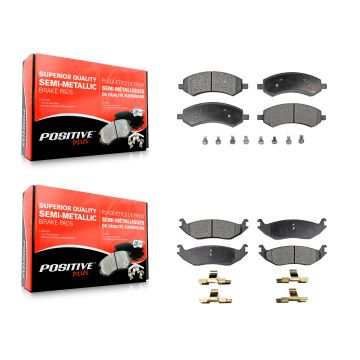 Front Rear Semi-Metallic Brake Pads Kit For Ram 1500 Classic Dodge Chrysler Aspen Durango KPF-100045