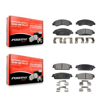 Front Rear Semi-Metallic Brake Pads Kit For Chevrolet Avalanche Cadillac GMC Tahoe Yukon KPF-100049