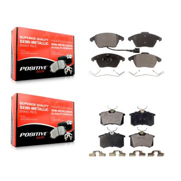 Front Rear Semi-Metallic Brake Pads Kit For Volkswagen Jetta Beetle Audi A3 KPF-100055