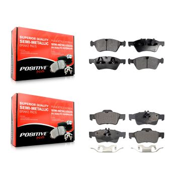 Front Rear Semi-Metallic Brake Pads Kit For Mercedes-Benz E350 E550 E500 AWD KPF-100059