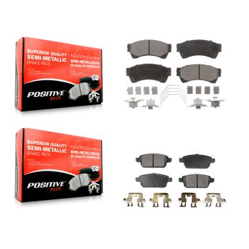 Front Rear Semi-Metallic Brake Pad Kit For Ford Fusion Mazda 6 Lincoln MKZ Zephyr Mercury KPF-100069