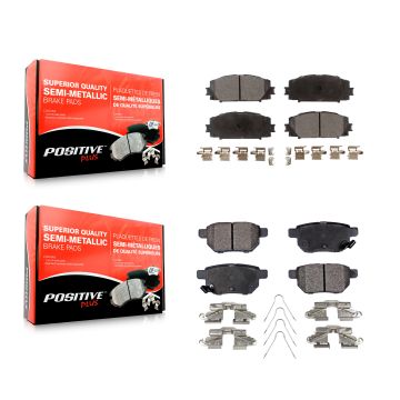 Front Rear Semi-Metallic Brake Pads Kit For Toyota Corolla Prius Prime Lexus CT200h KPF-100076