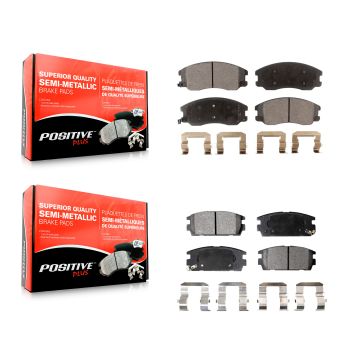 Front Rear Semi-Metallic Brake Pads Kit For Chevrolet Equinox Pontiac Torrent Saturn Vue KPF-100096