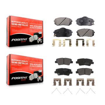 Front Rear Semi-Metallic Brake Pads Kit For 2016 Kia Soul EV From Chassis VIN #160921 KPF-100107