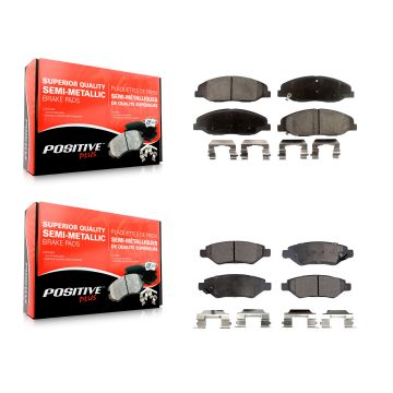 Front Rear Semi-Metallic Brake Pads Kit For Cadillac CTS Without Heavy Duty Brakes KPF-100128