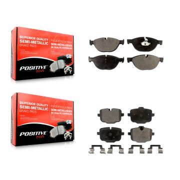 Front Rear Semi-Metallic Brake Pads Kit For BMW 550i xDrive 650i Gran Coupe KPF-100166