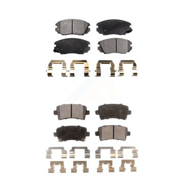 Front Rear Semi-Metallic Brake Pads Kit For Chevrolet Buick Malibu Impala LaCrosse Regal KPF-100179