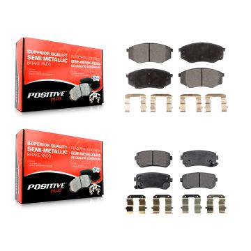 Front Rear Semi-Metallic Brake Pads Kit For Hyundai Tucson Kia Sportage FWD KPF-100190