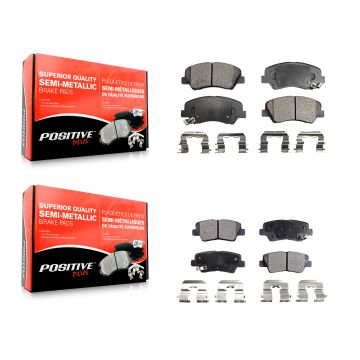 Front Rear Semi-Metallic Brake Pad Kit For Hyundai Elantra Accent Kia Rio GT Forte Forte5 KPF-100220