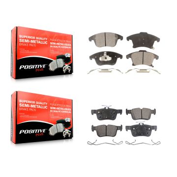 Front Rear Semi-Metallic Brake Pads Kit For Ford Fusion Lincoln MKZ Police Responder SSV KPF-100251