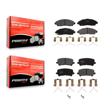 Front Rear Semi-Metallic Brake Pads Kit For Honda Pilot Ridgeline Acura MDX KPF-100266