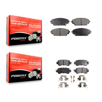 Front Rear Semi-Metallic Brake Pads Kit For 2016-2018 Mazda CX-3 KPF-100267