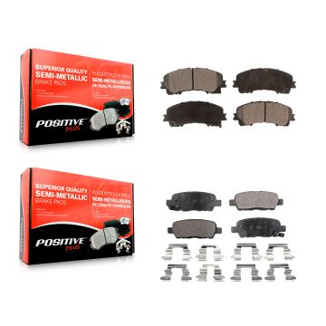 Front Rear Semi-Metallic Brake Pads Kit For Nissan Rogue INFINITI QX50 KPF-100270