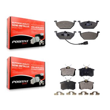 Front Rear Semi-Metallic Brake Pads Kit For Volkswagen Jetta Golf City Beetle KPF-100347